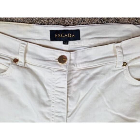 Escada Jeans Ivory Gold Size 42 - Picture 3 of 11